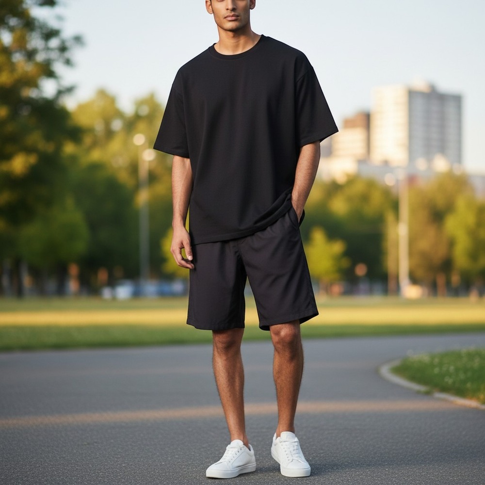 Lululemon Mens Black Athletic Training Gym Shorts Zipper Pockets 9 Inch Inseam